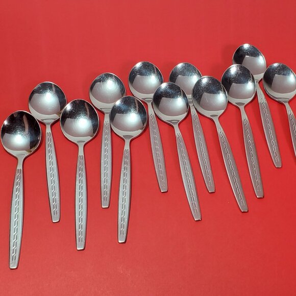 Vintage Set of 12 Rostfrei Small Spoons - Picture 1 of 11